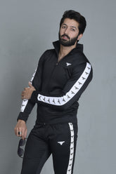 Street Style Shine  Black Zipper